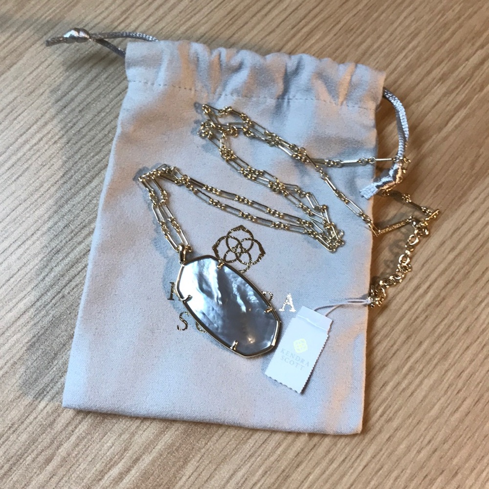 Faceted Reid Gold Long Pendant Necklace